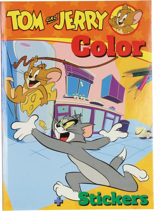 Actual product image Warner Bros Colouring Book Tom & Jerry with Stickers