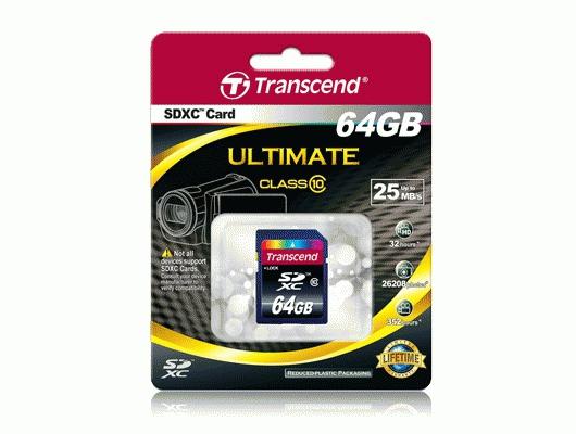 Image du produit Transcend SDXC Ultimate 200x (64 Go, SDXC, U1, UHS-I)