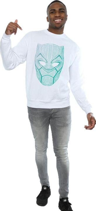 Actual product image Mens Black Panther Tribal Mask Cotton Sweatshirt (S)