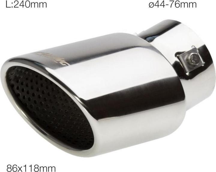Actual product image Simoni Racing Tailpipe trim 86x118mm oval