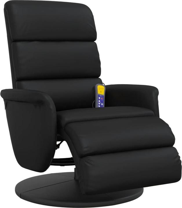 Actual product image VidaXL Massage chair with footrest black imitation leather, colour