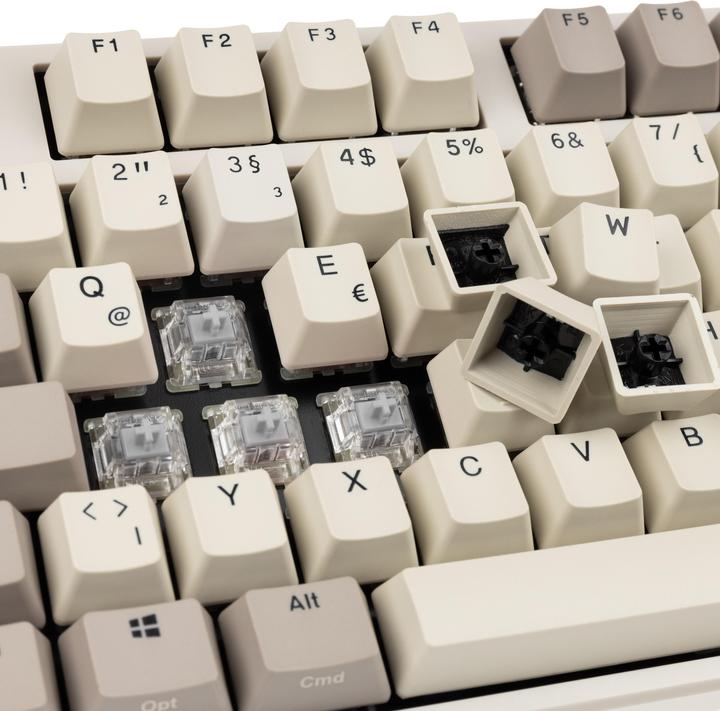 Produktbild Ducky Origin Vintage Gaming Tastatur, Cherry MX-Speed-Silver (DE, Kabelgebunden)