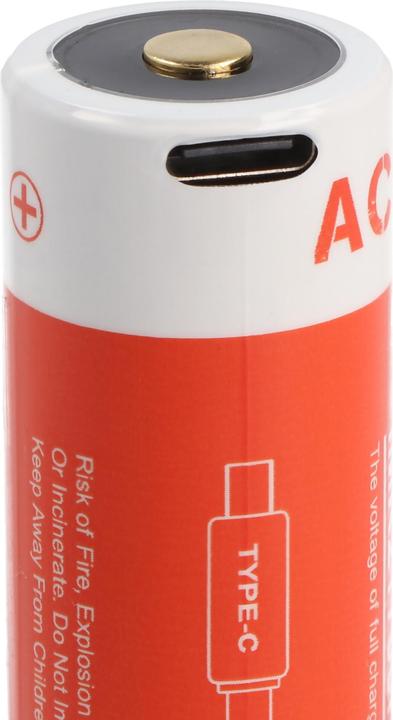 Produktbild AceBeam 21700 Li-ion Akku mit starken 5100mAh USB-C max. Entladestrom 20A, 77,8 x 21,37mm (1 Stk., 21700, 5100 mAh)
