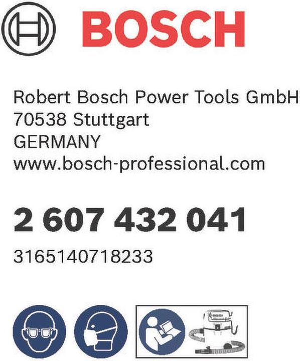 Actual product image Bosch Professional Zubehör Polytetraflourethylene flat pleated filter. For hoover