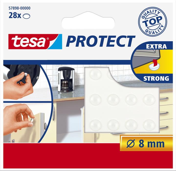 Produktbild tesa PROTECT Lärmstopper (Anschlagdämpfer, Universalgleiter, 28 Stück)