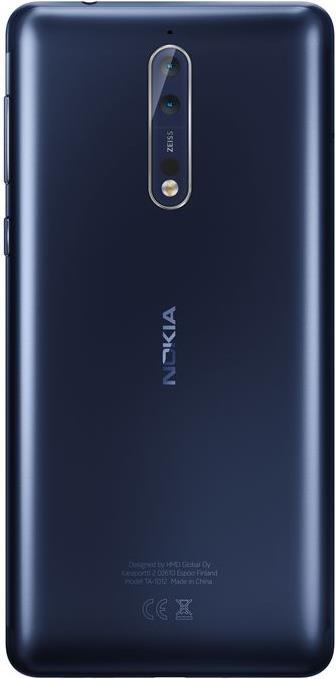 Immagine prodotto Nokia 8 (64 GB, Blu temperato, 5.30", Doppia SIM Ibrida, 13 Mpx, 4G)