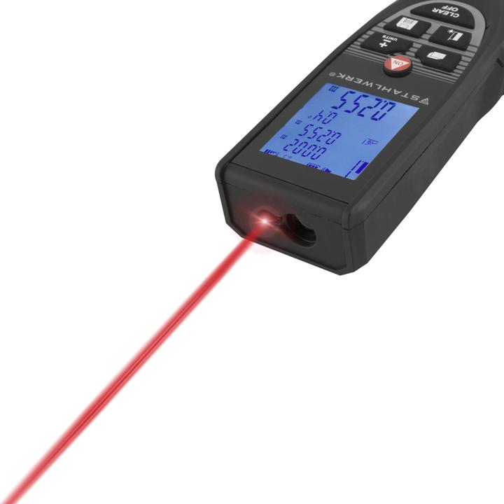 Actual product image Stahlwerk Laser rangefinder LDM-80 ST up to 80 m illuminated LCD display (80 m, 635 nm)