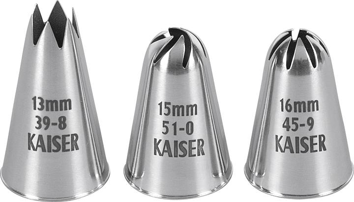 Kaiser Profi-Tüllensortiment 3-teilig Pâtisserie (Spritztüllen)