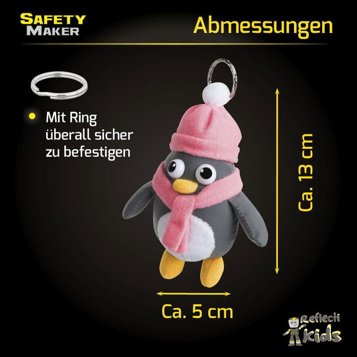 Produktbild SafetyMaker Soft Anhänger Pingu reflektierend