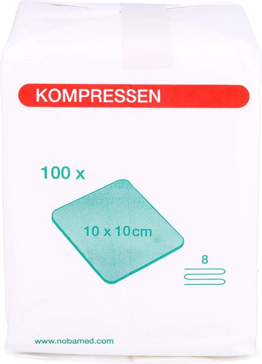 Nobamed MULLKOMPRESSE 10X10CM 8FACH, 100 St KOM