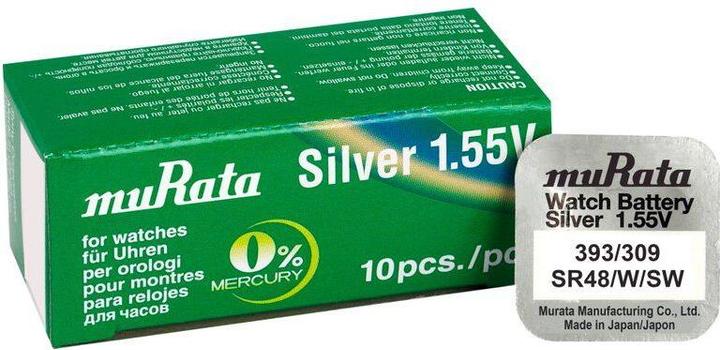 Actual product image Murata Button cell silver oxide n 393 (10 pcs., SR48, 75 mAh)