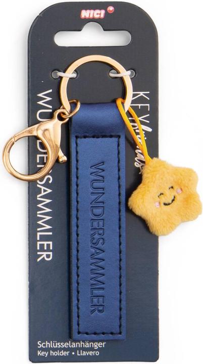 Image du produit Magni NICI Schlüsselanhänger Wundersammler Kunstlederband mit Stern blau 10cm