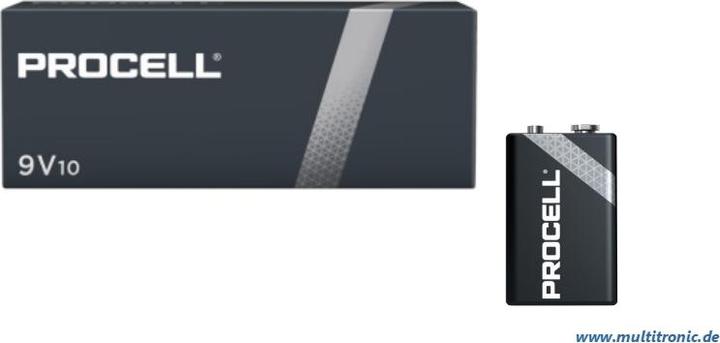 Produktbild Duracell Batterien Procell (10 Stk., 9V Block, 673 mAh)