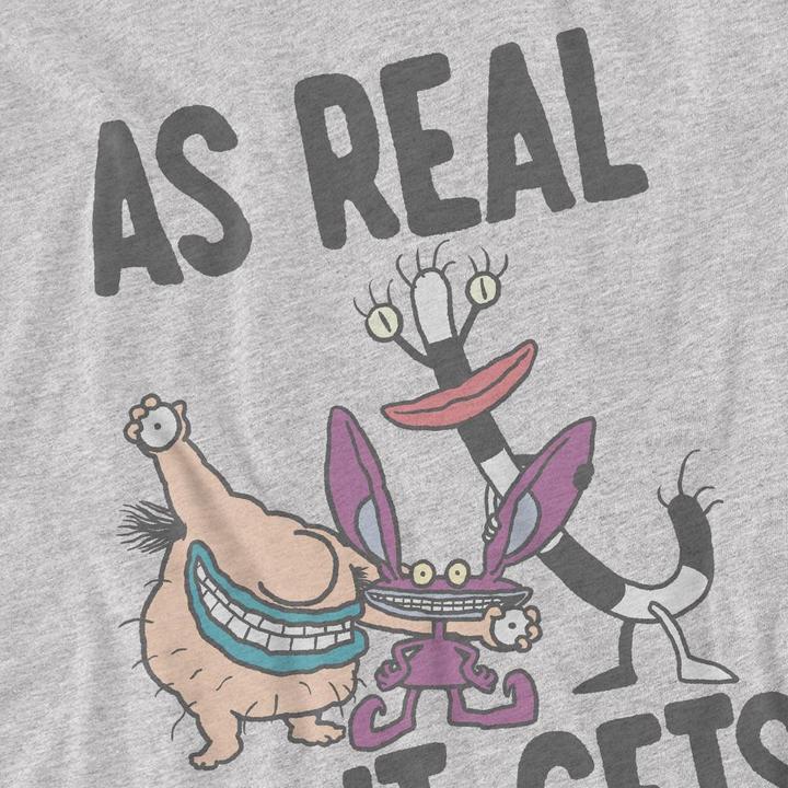 Actual product image Aaahh!!! Real Monsters Mens As Real As It Gets T-Shirt (XL)