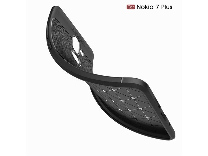 Produktbild Screenguard Nokia 7 Plus Hülle Leather Design TPU Cover (Nokia 7 Plus)