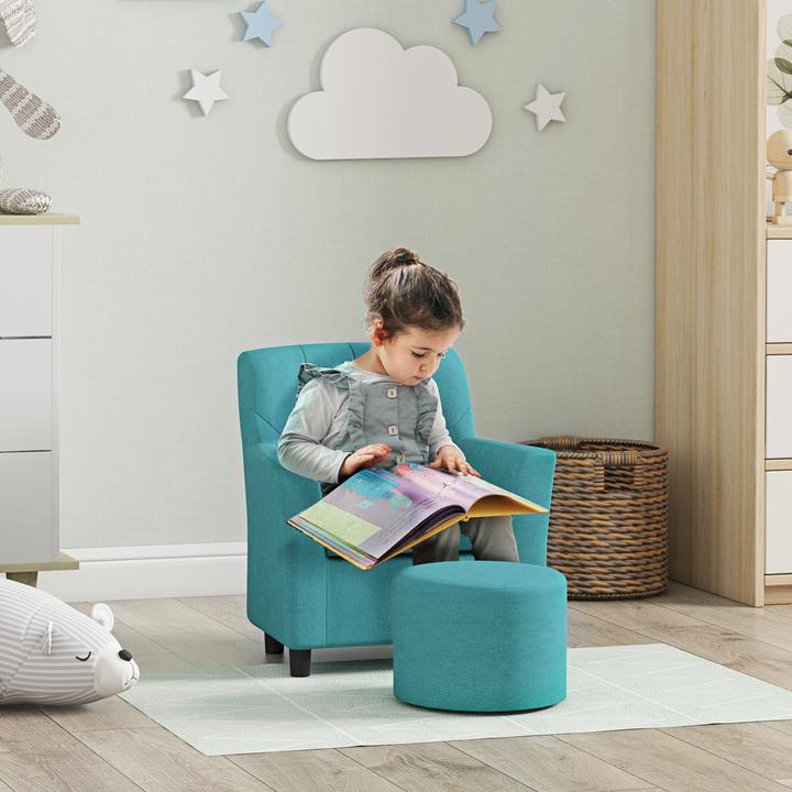 Produktbild Aiyaplay Kindersessel Schaumstoff, Polyester Blau (Kindersessel)