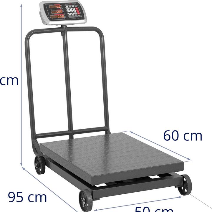 Actual product image Steinberg Platform Scale - 600 kg / 100 g - rollable - LED display