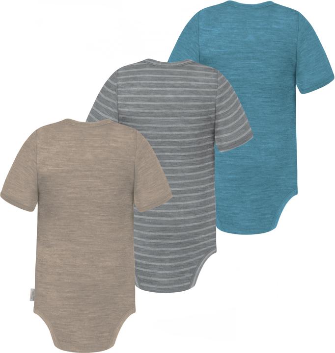 Image du produit Normani Lot de 3 body bébé mérinos manches courtes "Tauranga" - 9295 (68)