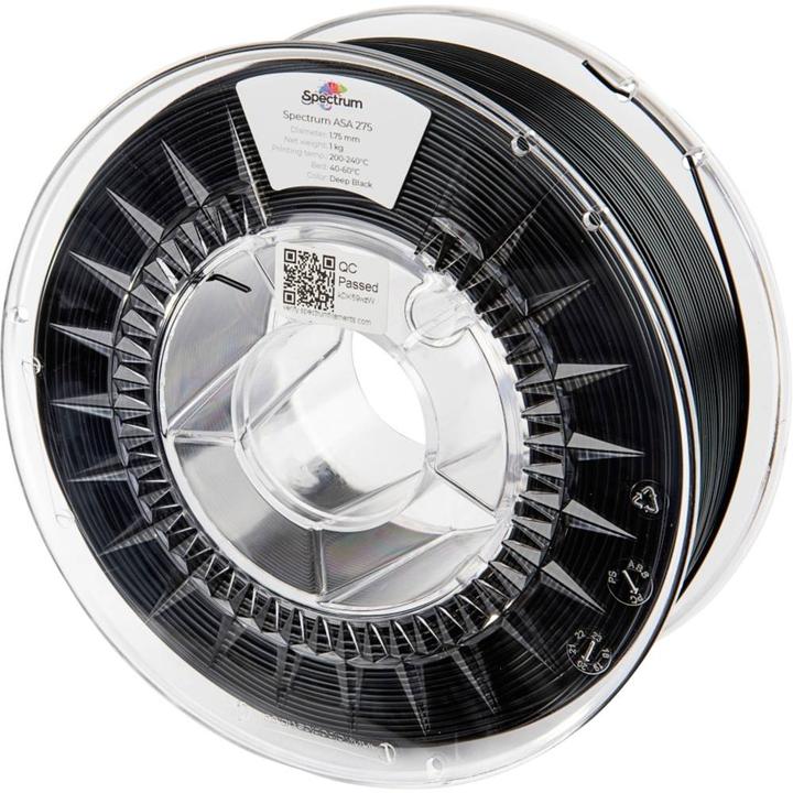 Actual product image Filament ASA black (ASA, 1.75 mm, 1000 g, Black)