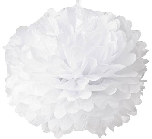 Actual product image Paper Pompom White - 15cm