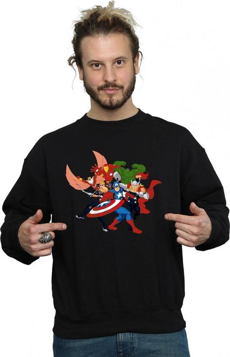 Actual product image Mens Avengers Assemble Comic Team Sweatshirt (M)