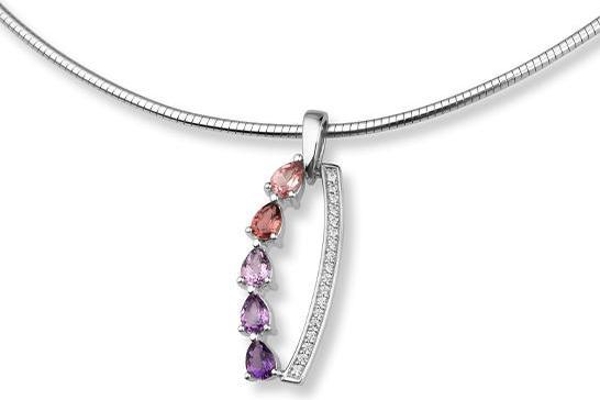 Produktbild Breuning ANHÄNGER - E.ROSA TURMALIN/Brill. 0,099 Ct. H/si (750/18 K Gold)
