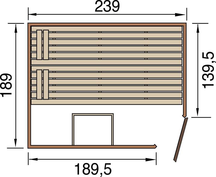 Produktbild Weka Holzbau MH-Ecksauna 539 GT Gr.3 (Ohne Ofen)