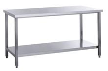 Immagine prodotto Gastro Hero Piano di lavoro in acciaio inox Eco con ripiano di base (200 cm, 60 cm)