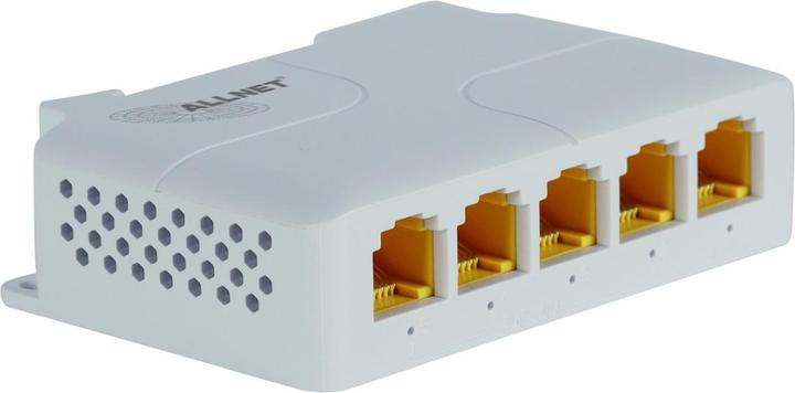 Actual product image Allnet Switch unmanaged 5 port - 5x GbE - PoE Budget 85W - 1x bt out, 3x PoE af/at out, 1xPoE bt 90 (5 Ports)