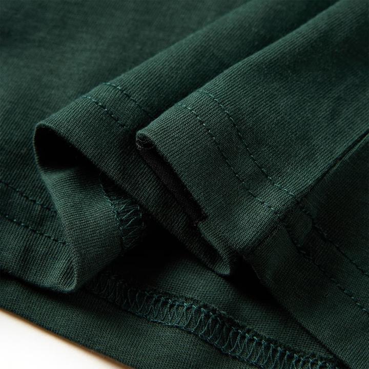 Actual product image VidaXL Children's long-sleeved shirt dark green 92,Material: 100 (92)