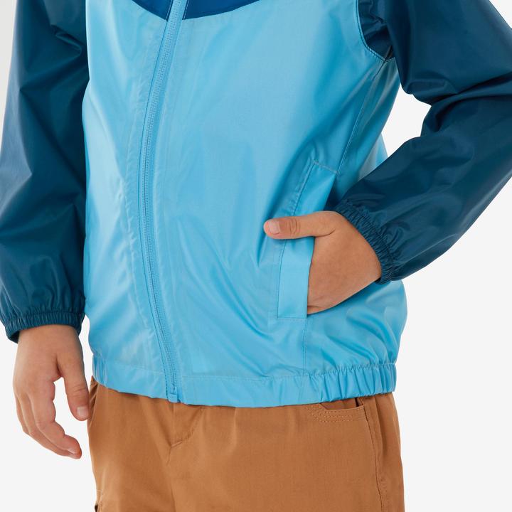 Image du produit Quechua Veste imperméable de randonnée enfant 2-6 ans, MH100 zip bleu (2)