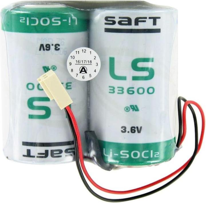 Actual product image Saft Battery F1x2 LS 33600 with futaba plug and cable (2 pcs., D, 17000 mAh)