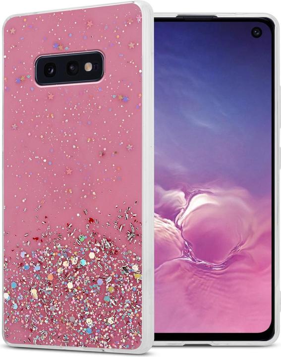 Rosa mit Glitter