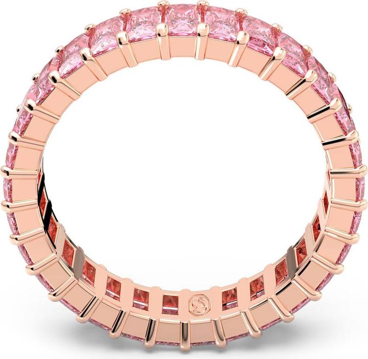 Actual product image Swarovski Matrix Ring Baguette Cut Pink Rose Gold (60)