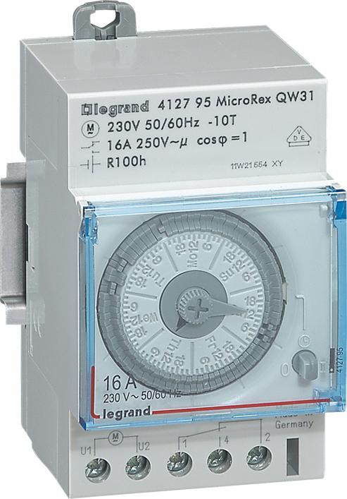 Immagine prodotto Legrand LEG 412795 MicroRex QW31 230V 50-60Hz Timer settimanale, qua.