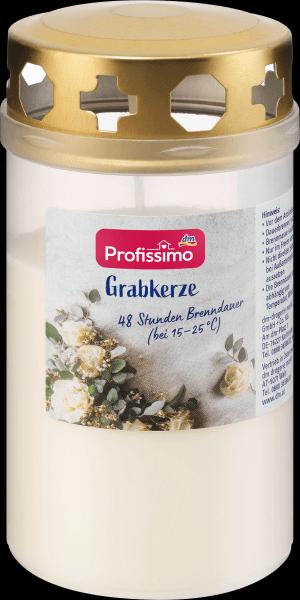 Produktbild dm Profissimo Grabkerze mit Deckel weiss