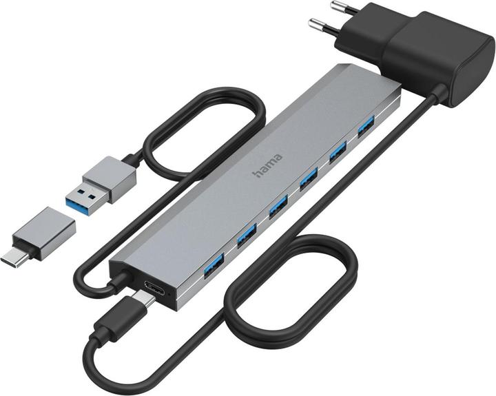 Image du produit Hama 7 Port USB-Hub (USB-C, 7 Ports)