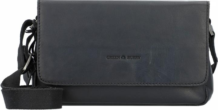 Greenburry Pure Black Umhängetasche Leder 23 cm