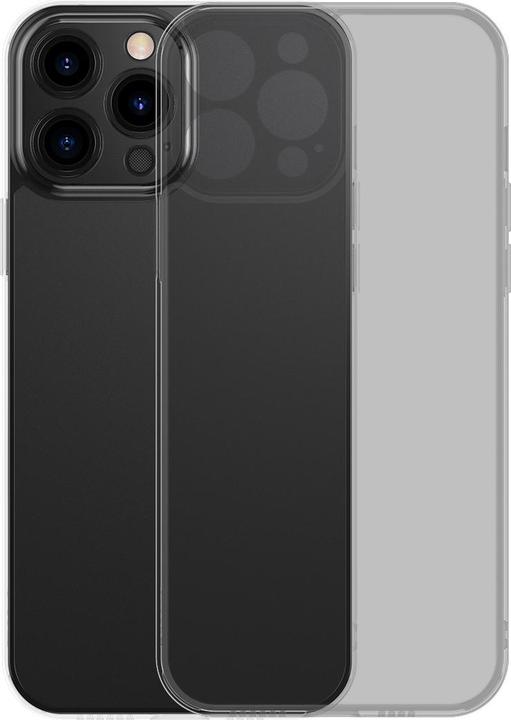 Actual product image Baseus frosted glass case cover for iphone 13 pro hard cover with gel frame black (arws001001) (Apple iPhone 13 Pro)