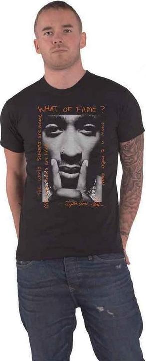 Actual product image Tupac Shakur Unisex Adult What Of Fame? Cotton T-Shirt (L)