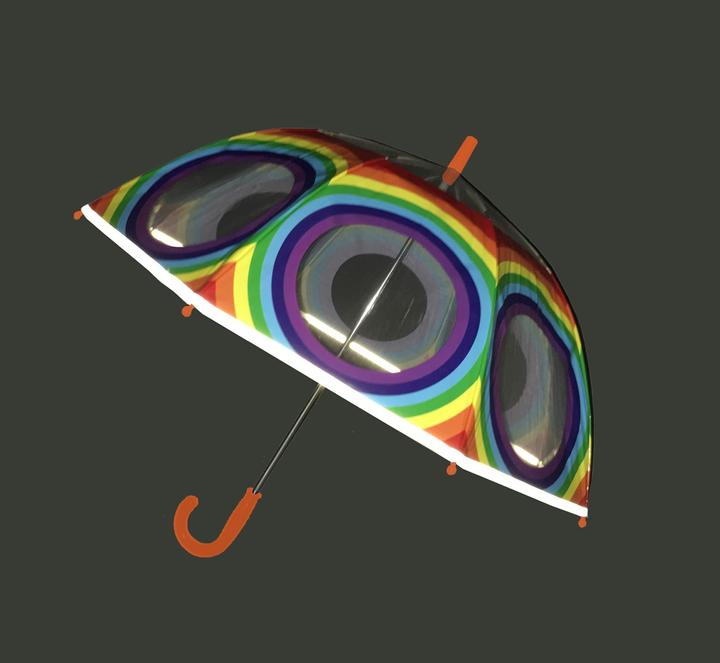 Actual product image Smati Children's umbrellas rainbow - transparent stick umbrella bell shape - The first fluorescent