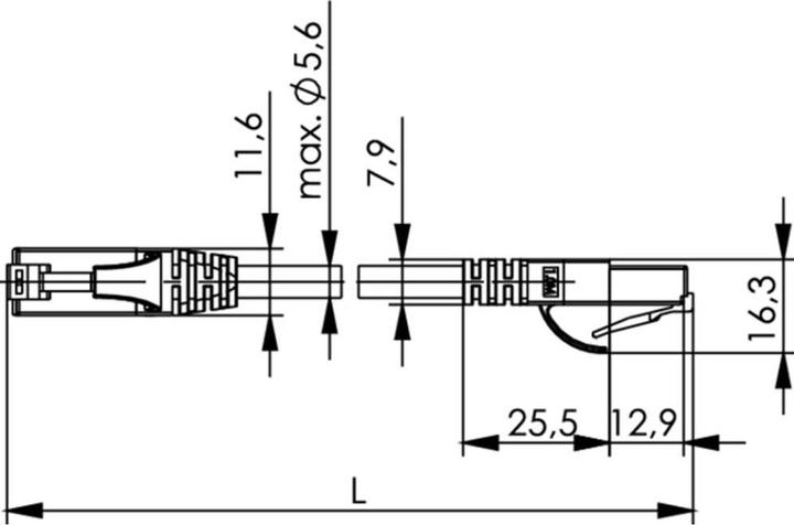 Produktbild Telegärtner L00005A0129 10m Cat6 U/UTP (UTP) Grau Netzwerkkabel (U/UTP, CAT6, 10 m)