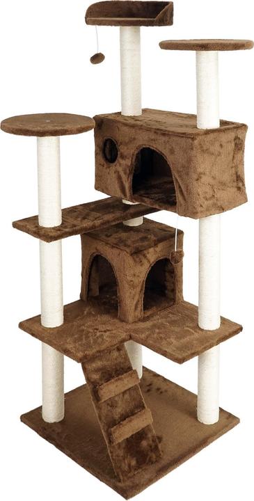 Image du produit Wiltec Arbre à chat marron 130cm Arbre d’escalade Arbre de grattage Jeu Chats (130 cm, Marron)
