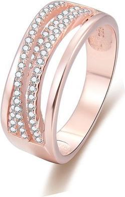 Produktbild Beneto Pink gold plated silver ring with AGG340 zircons - Circuit: 56 mm (56)