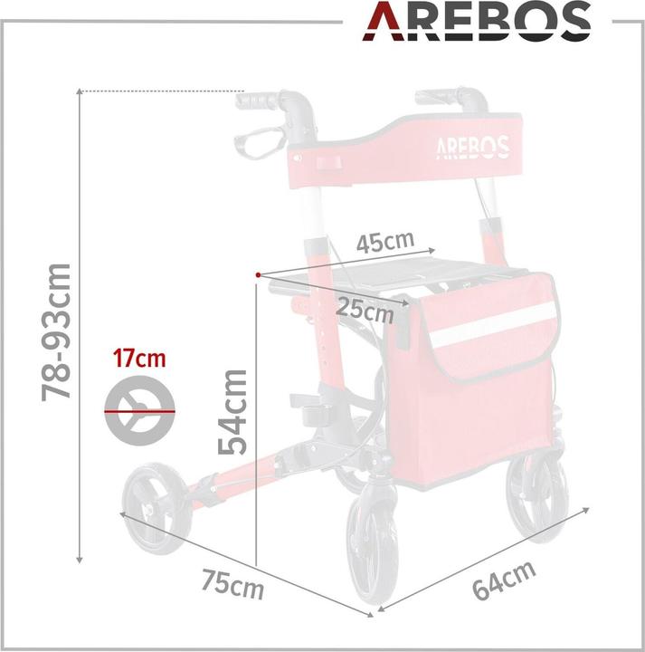 Actual product image Arebos Rollator