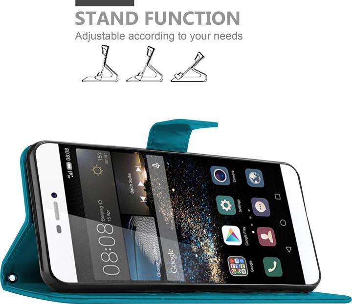 Productafbeelding Cadorabo Bloemen Boekomslag (Huawei P8)
