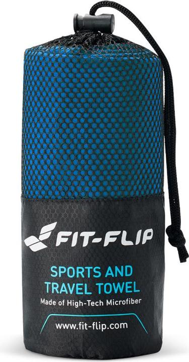 Actual product image Fit-Flip Mikrofaser Handtuch schnelltrocknend mit Tasche 60x120cm (60 x 120 cm)
