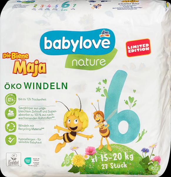 Produktbild dm babylove nature Windeln (Gr. 6, Tragepack, 27 Stück)