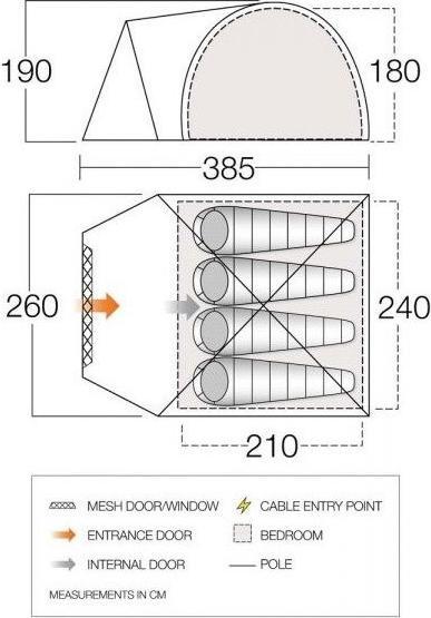 Actual product image Vango Cragmor 400 (Tunnel tent, 7.70 kg, 4 persons)