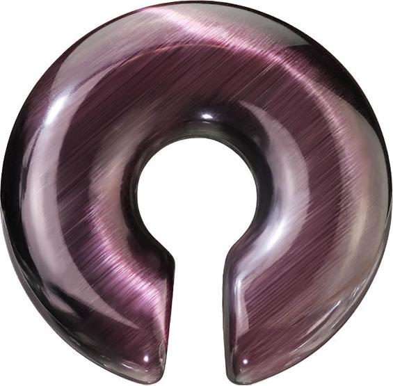 Produktbild Star Piercing Ohrgewicht Donut aus violetten Katzenauge Stein (Mineralisch)